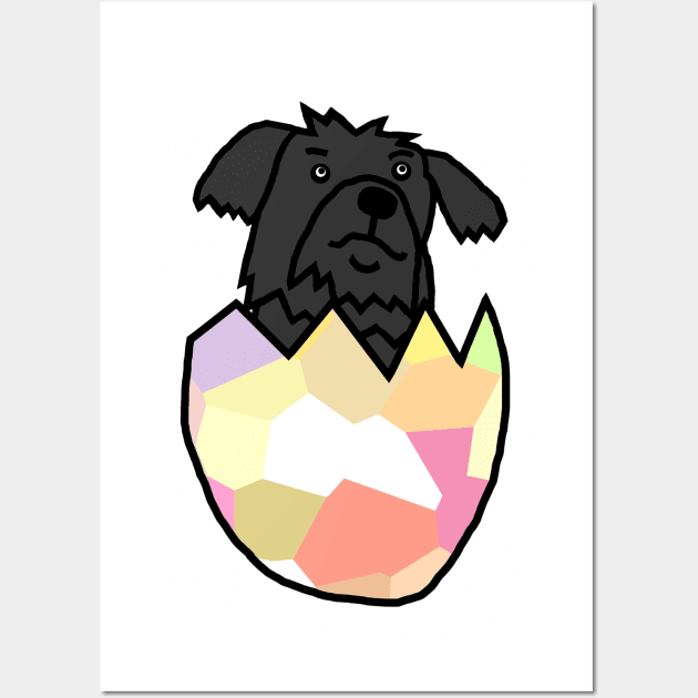 Puppy Dog Hatching from Easter Egg Wall Art by ellenhenryart